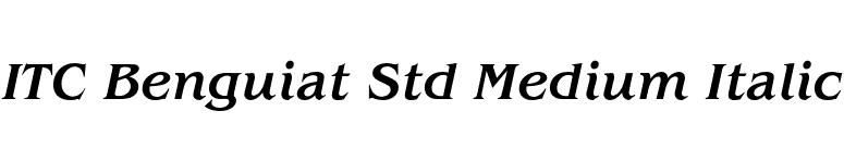 ITC Benguiat Std Medium Italic font preview