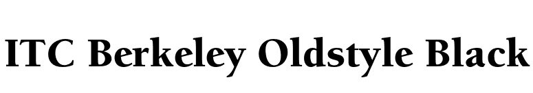 ITC Berkeley Oldstyle Black font preview