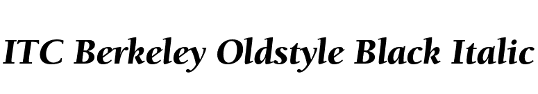 ITC Berkeley Oldstyle Black Italic font preview