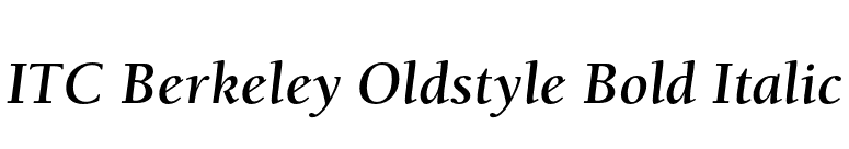 ITC Berkeley Oldstyle Bold Italic font preview