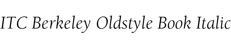 ITC Berkeley Oldstyle Book Italic font preview