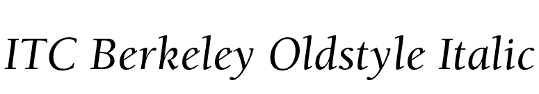 ITC Berkeley Oldstyle Italic font preview