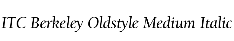 ITC Berkeley Oldstyle Medium Italic font preview