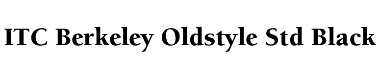 ITC Berkeley Oldstyle Std Black font preview