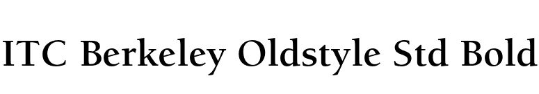 ITC Berkeley Oldstyle Std Bold font preview