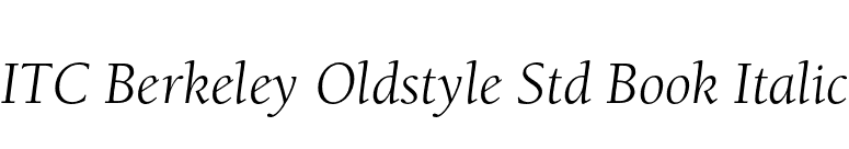 ITC Berkeley Oldstyle Std Book Italic font preview