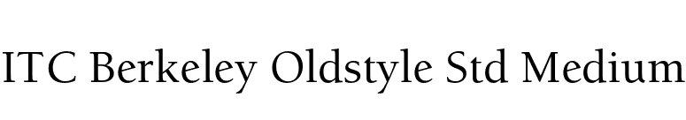 ITC Berkeley Oldstyle Std Medium font preview