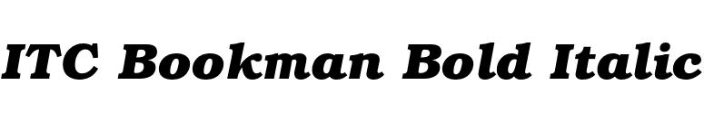 ITC Bookman Bold Italic font preview
