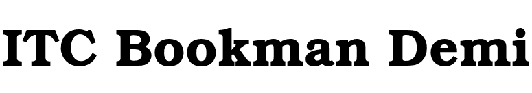 ITC Bookman Demi font preview