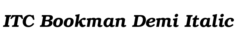 ITC Bookman Demi Italic font preview