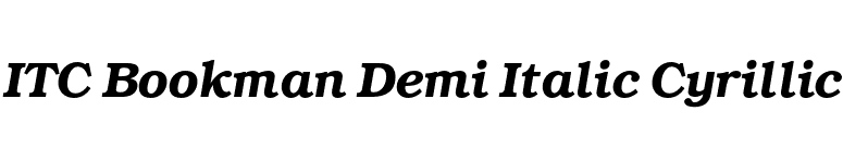 ITC Bookman Demi Italic Cyrillic font preview