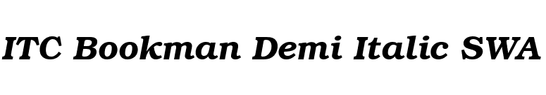 ITC Bookman Demi Italic SWA font preview