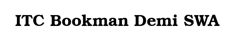 ITC Bookman Demi SWA font preview
