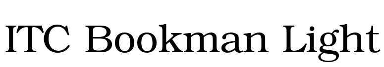ITC Bookman Light font preview