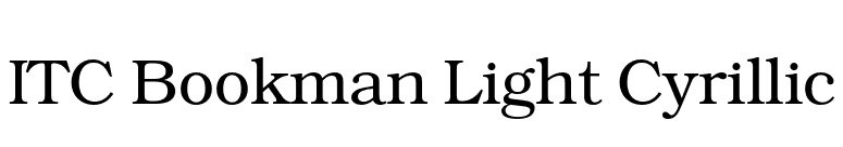 ITC Bookman Light Cyrillic font preview