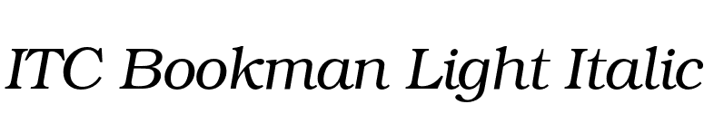 ITC Bookman Light Italic font preview