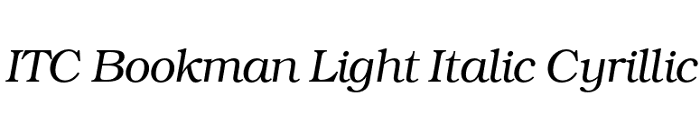 ITC Bookman Light Italic Cyrillic font preview