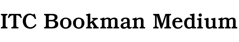 ITC Bookman Medium font preview