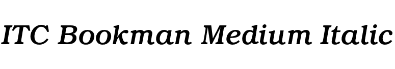 ITC Bookman Medium Italic font preview
