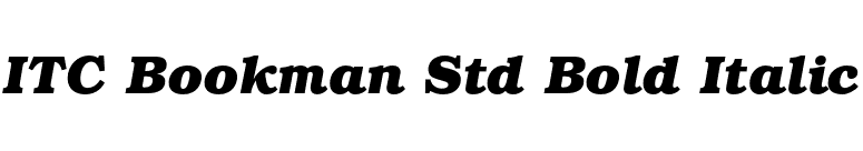 ITC Bookman Std Bold Italic font preview