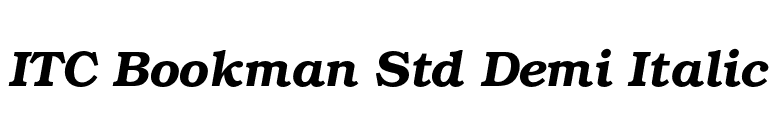 ITC Bookman Std Demi Italic font preview