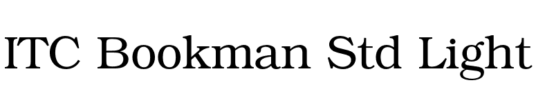 ITC Bookman Std Light font preview