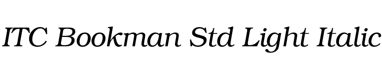 ITC Bookman Std Light Italic font preview