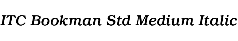 ITC Bookman Std Medium Italic font preview
