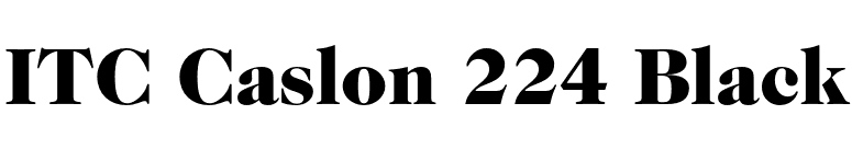 ITC Caslon 224 Black font preview