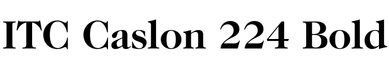 ITC Caslon 224 Bold font preview