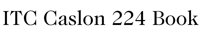 ITC Caslon 224 Book font preview