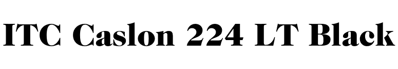 ITC Caslon 224 LT Black font preview