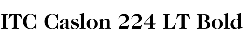 ITC Caslon 224 LT Bold font preview