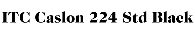 ITC Caslon 224 Std Black font preview