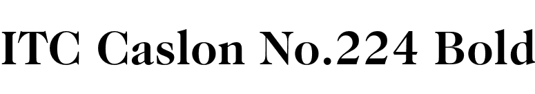 ITC Caslon No.224 Bold font preview