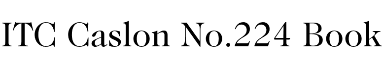 ITC Caslon No.224 Book font preview