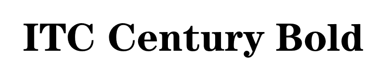 ITC Century Bold font preview