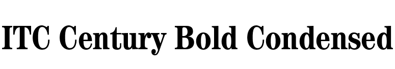 ITC Century Bold Condensed font preview
