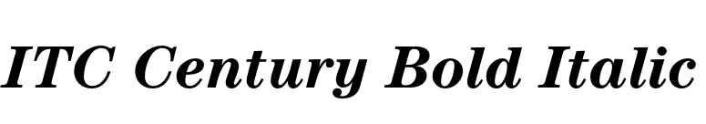 ITC Century Bold Italic font preview