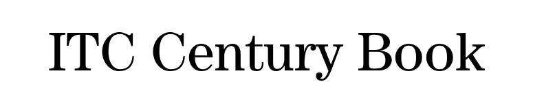 ITC Century Book font preview
