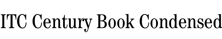 ITC Century Book Condensed font preview