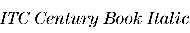 ITC Century Book Italic font preview