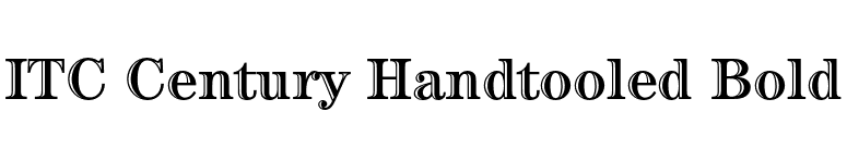 ITC Century Handtooled Bold font preview