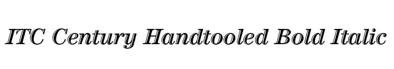 ITC Century Handtooled Bold Italic font preview