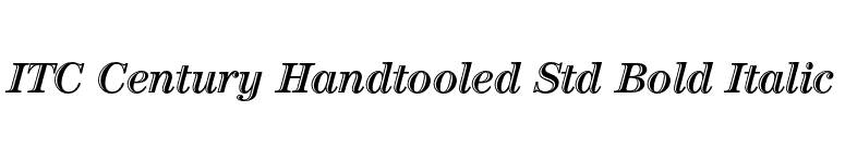 ITC Century Handtooled Std Bold Italic font preview