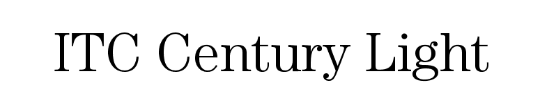 ITC Century Light font preview