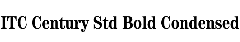 ITC Century Std Bold Condensed font preview