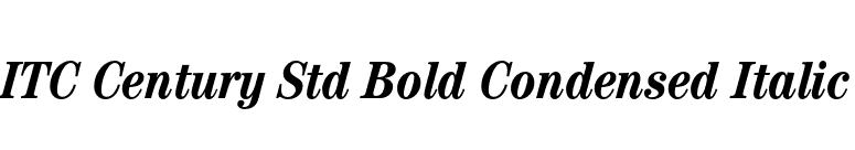 ITC Century Std Bold Condensed Italic font preview