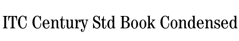 ITC Century Std Book Condensed font preview