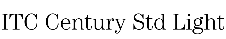 ITC Century Std Light font preview